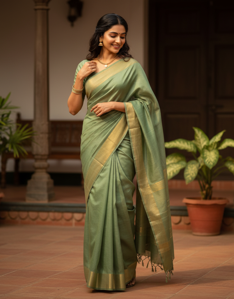 Premium Silk Cotton Saree 1