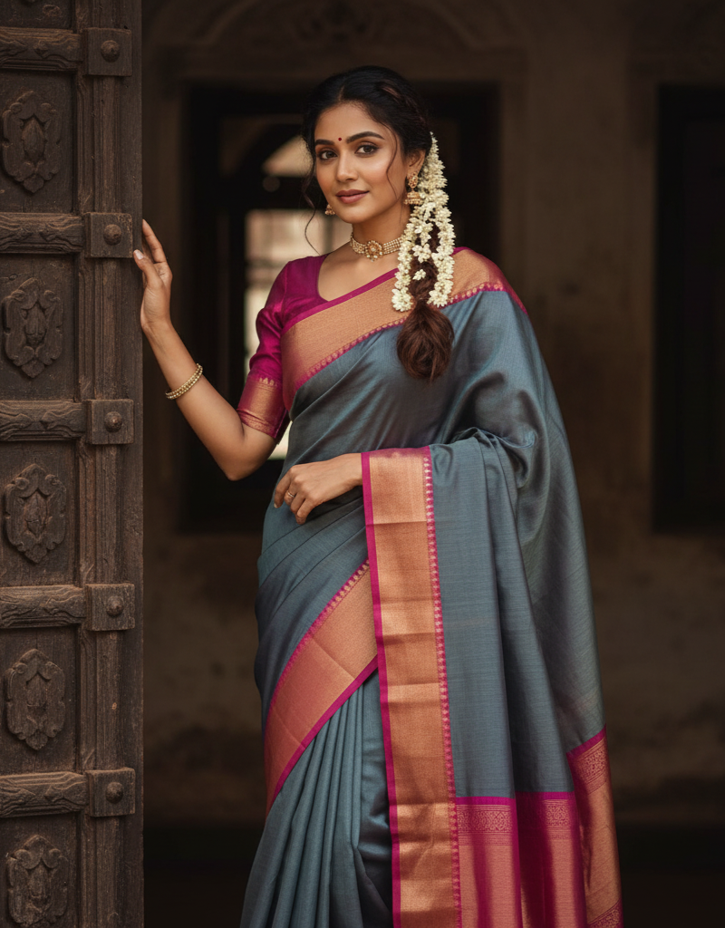 Premium Silk Cotton Saree 6