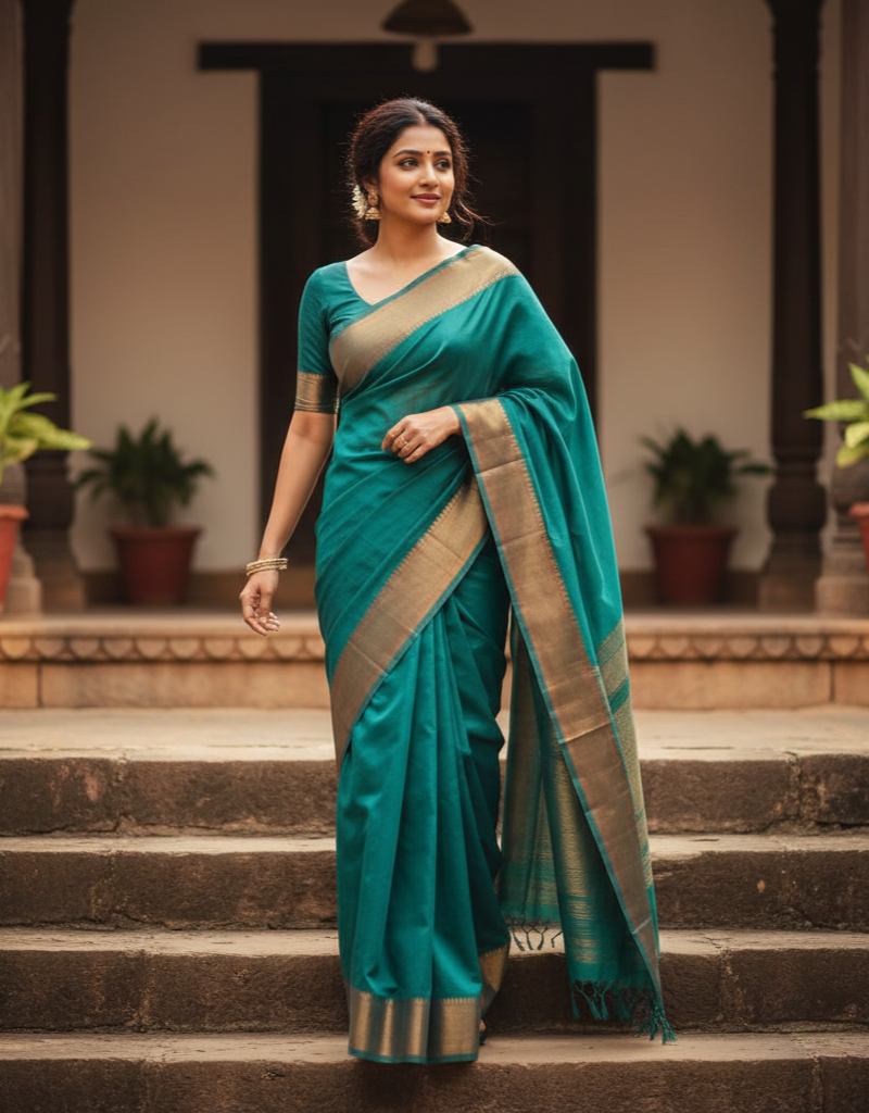 Premium Silk Cotton Saree 7